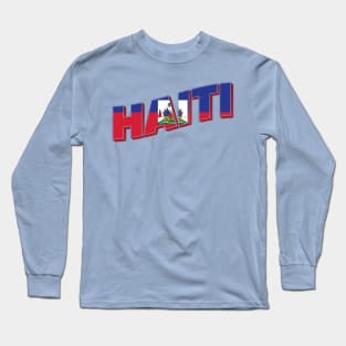 Haiti Vintage style retro souvenir Long Sleeve T-Shirt